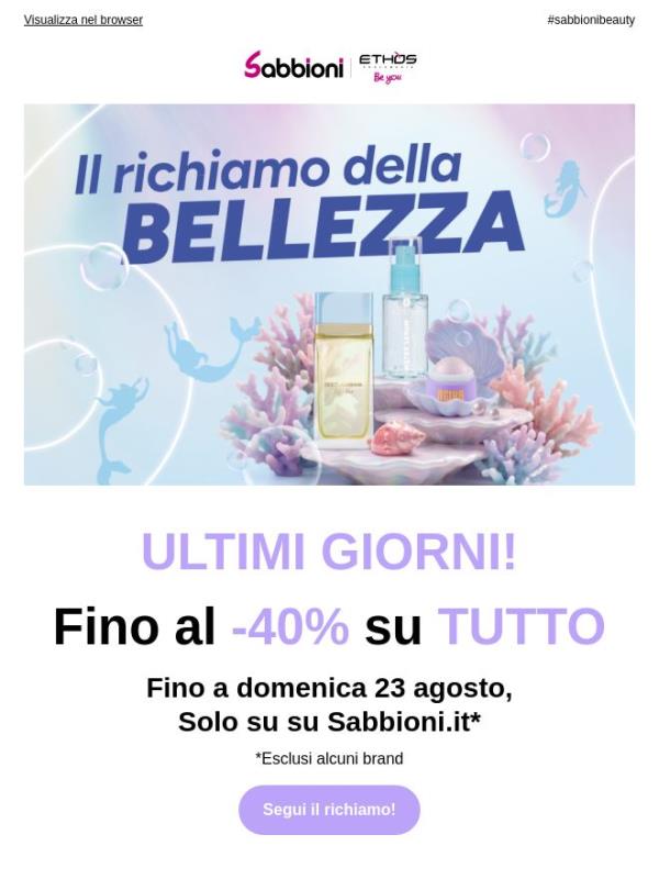 ULTIMI GIORNI! 🦪 Il Richiamo della Bellezza