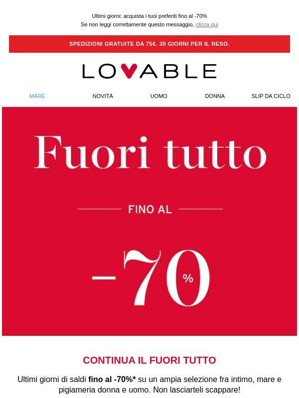 Approfitta ancora per pochi giorni del fuori tutto fino al -70% 🤩
