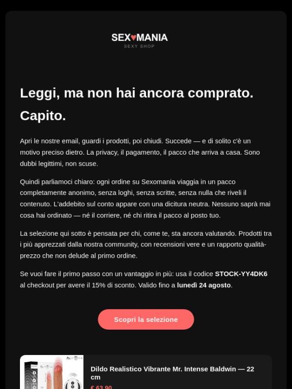 Cosa ti frena, di preciso.