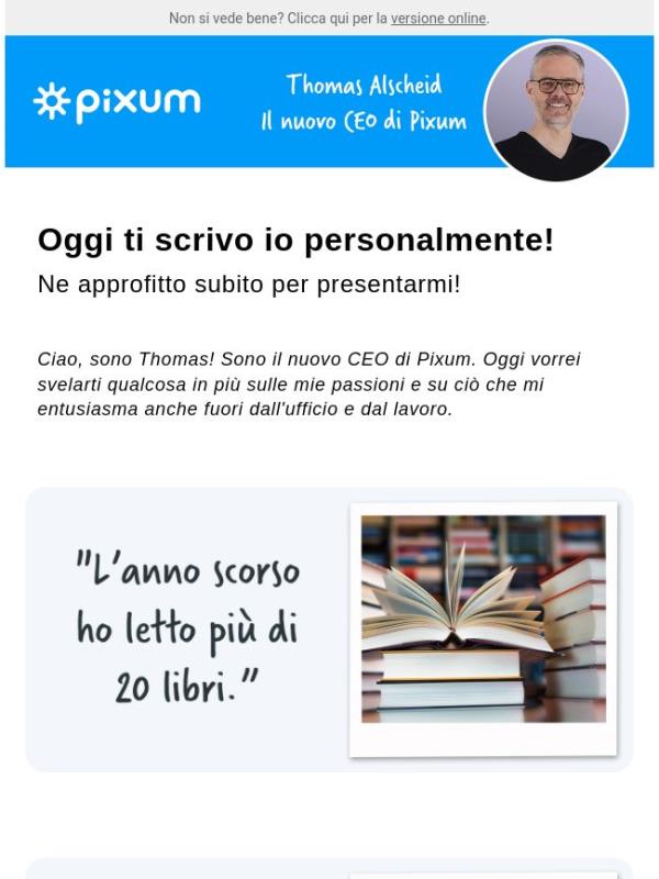 Mi presento! Sono il nuovo CEO di Pixum 💙