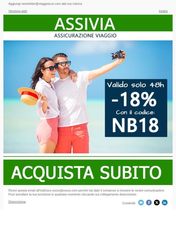 Weekend in vista? - 18% su tutte le polizze
