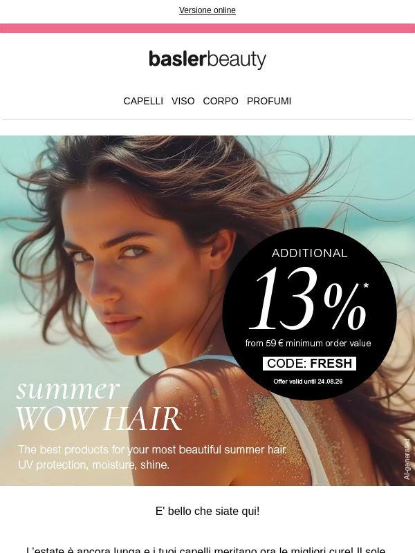 ☀️ Endless Summer: 13% di sconto per te