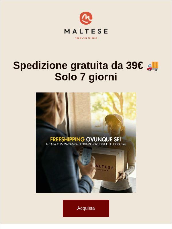 Ovunque sei, spediamo gratis da 39€ ☀️