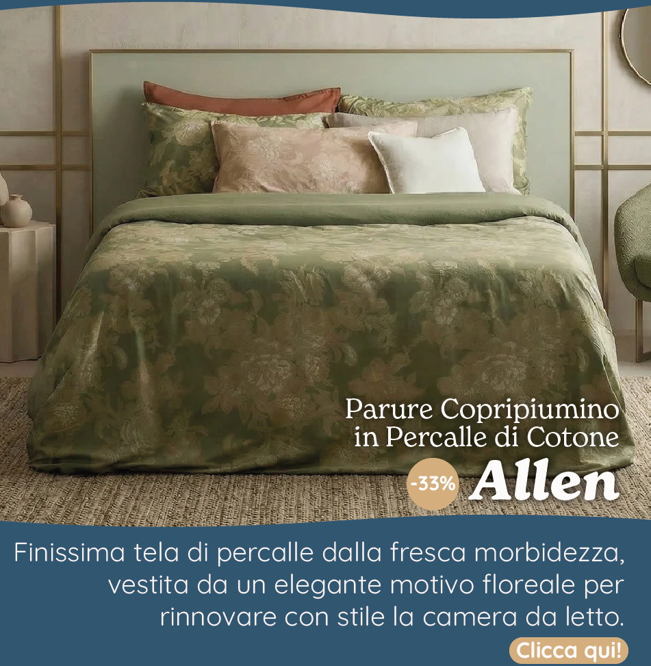 Parure Copripiumino in Percalle di Cotone Fantasia Floreale - Allen
