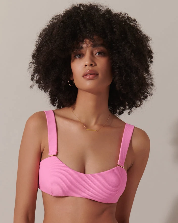 Image of Lucerne Bikini Top a Fascia Rosa