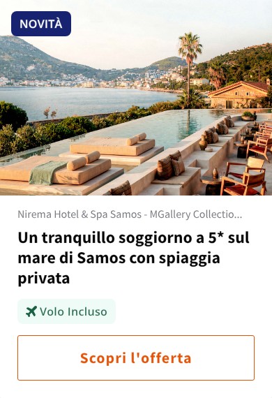 Un tranquillo soggiorno a 5* sul mare di Samos con spiaggia privata