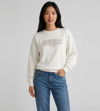 Maglione Madeline Logo Manica Lunga bianco crema