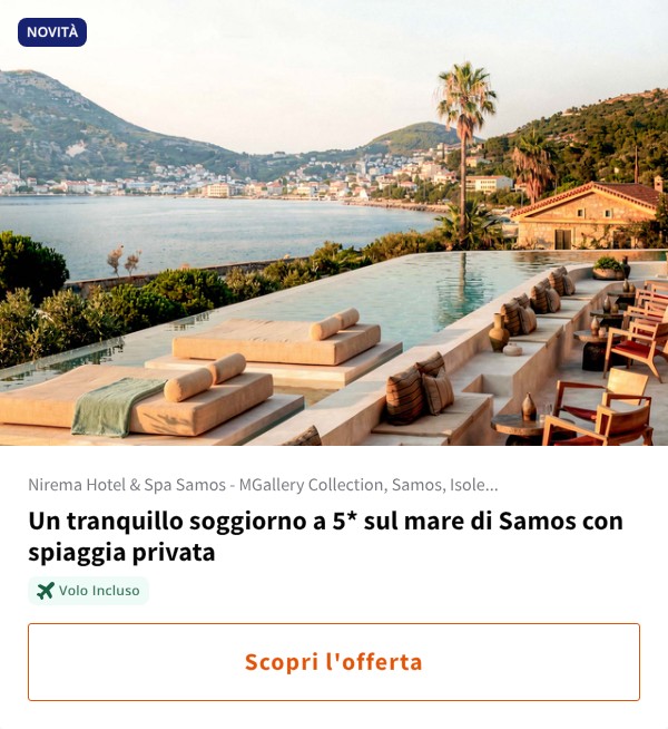 Un tranquillo soggiorno a 5* sul mare di Samos con spiaggia privata