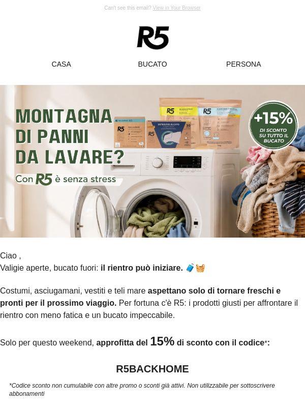 Dalle vacanze al bucato, senza stress. Con lo sconto!