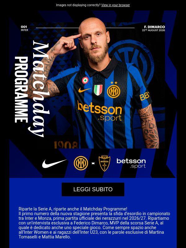 Il Matchday Programme di Inter-Monza