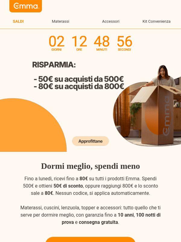 🛏️ Più comfort, più risparmio: fino a 80€ di sconto