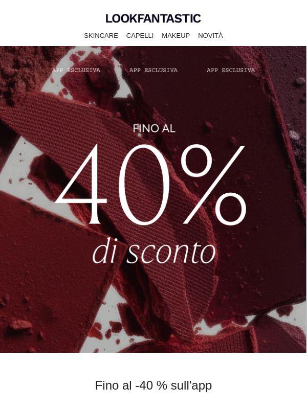 Fino al -40% sull'app