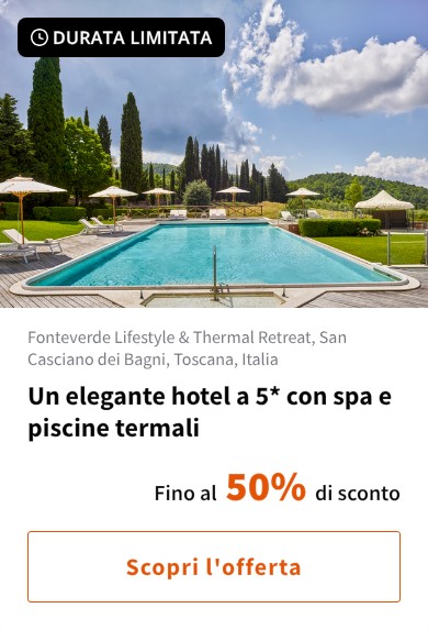 Un elegante hotel a 5* con spa e piscine termali