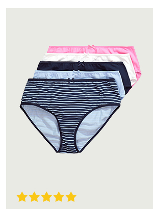 Slip midi in confezione da cinque