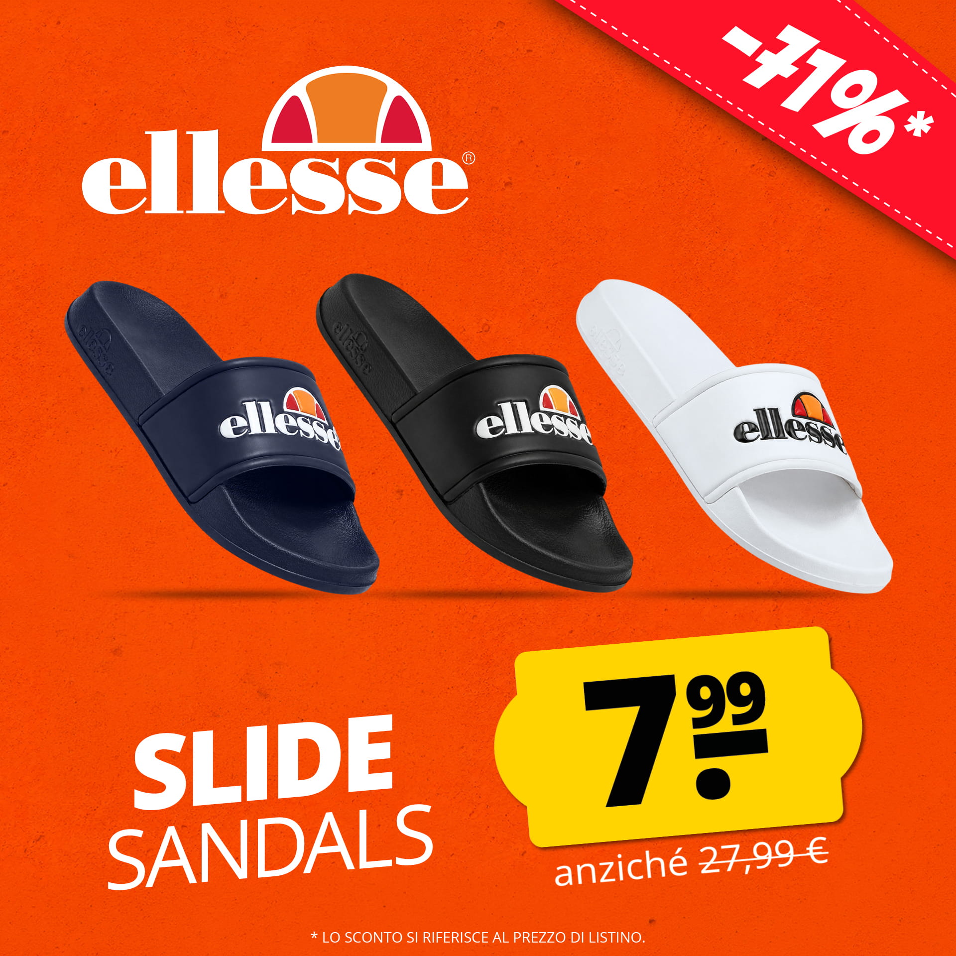 ellesse slider uomo ciabatte da nuoto