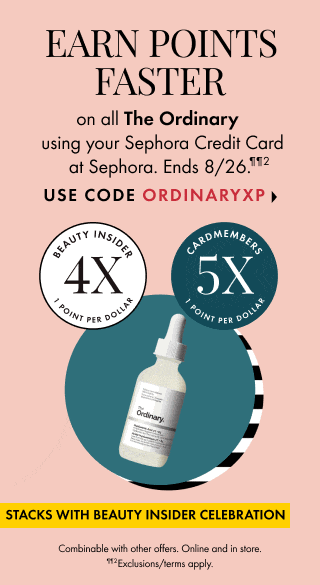 Earn Points Faster on all The Ordinary