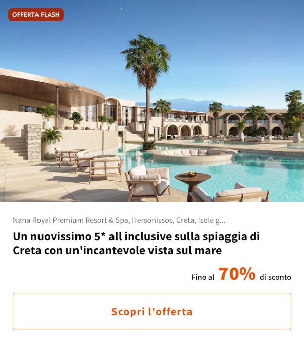 Un nuovissimo 5* all inclusive sulla spiaggia di Creta con un'incantevole vista sul mare