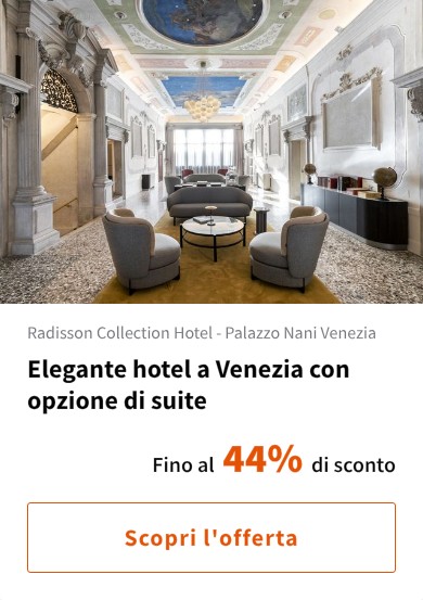 Elegante hotel a Venezia con opzione di suite