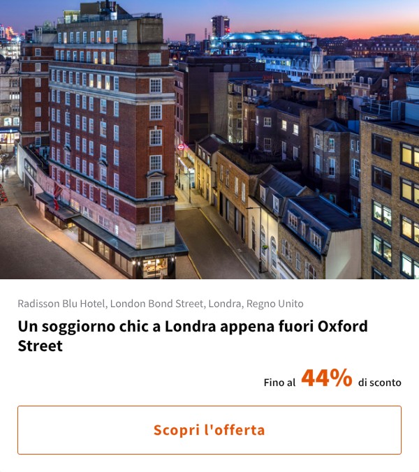 Un soggiorno chic a Londra appena fuori Oxford Street