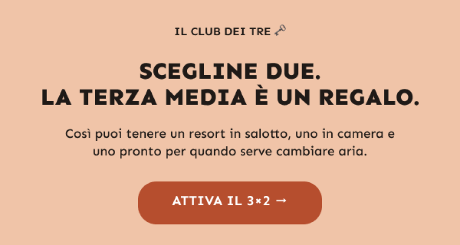 Promozione 3x2 sulla collezione Resort Segreto