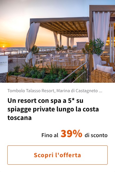 Un resort con spa a 5* su spiagge private lungo la costa toscana
