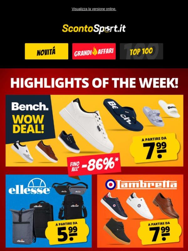 I migliori prodotti della settimana 🤩  ellesse, Bench e molto altro!
