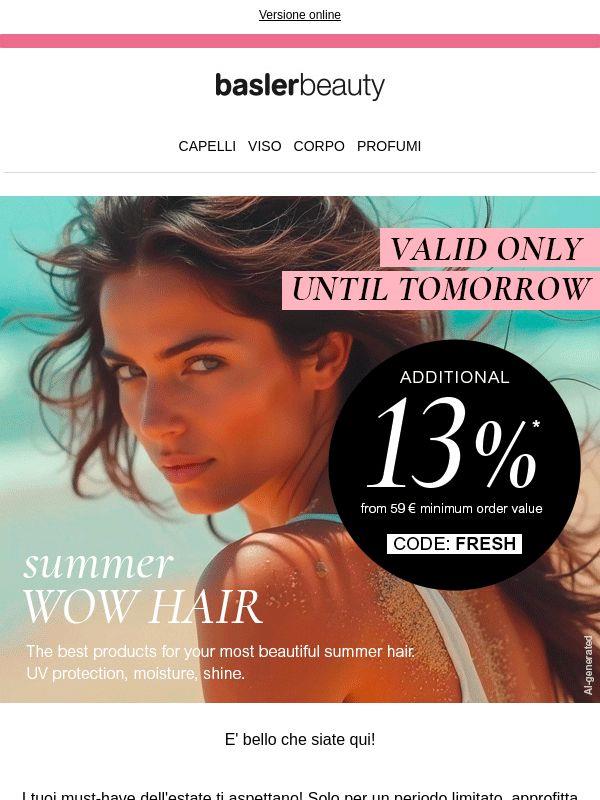 Ultima occasione: approfitta subito del 13% di sconto