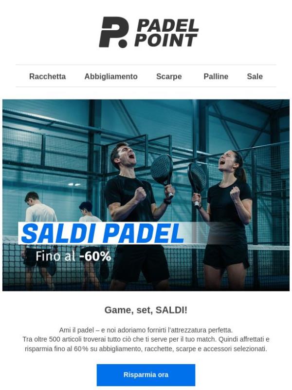 🔥 SALDI: fino al 60 % di sconto su racchette, outfit & co.