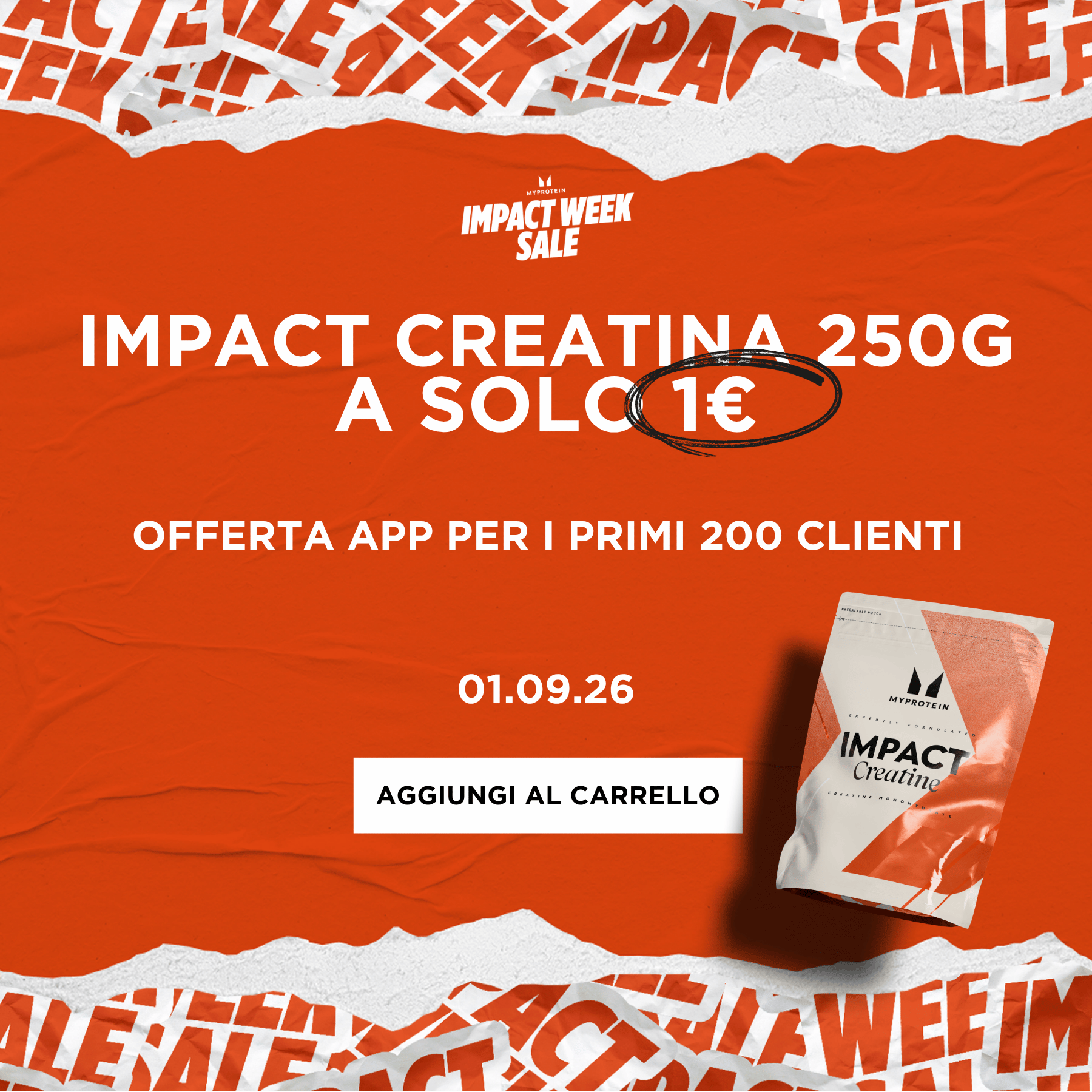 creatina 250g a 1€