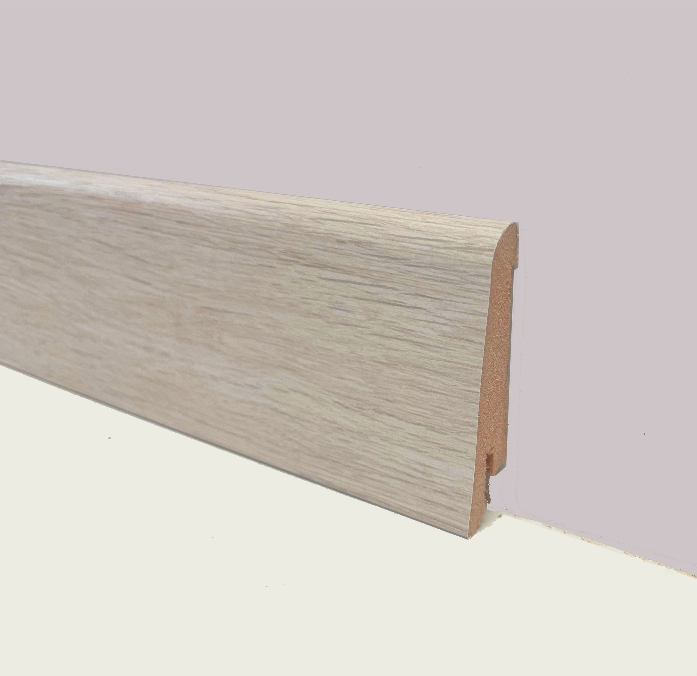 €1,69 - BATTISCOPA ZOCCOLINO in FIBRA DI LEGNO 60x15 Vari decori, Parquet, Laminati, SPC, LVT (prezzo al metro)
