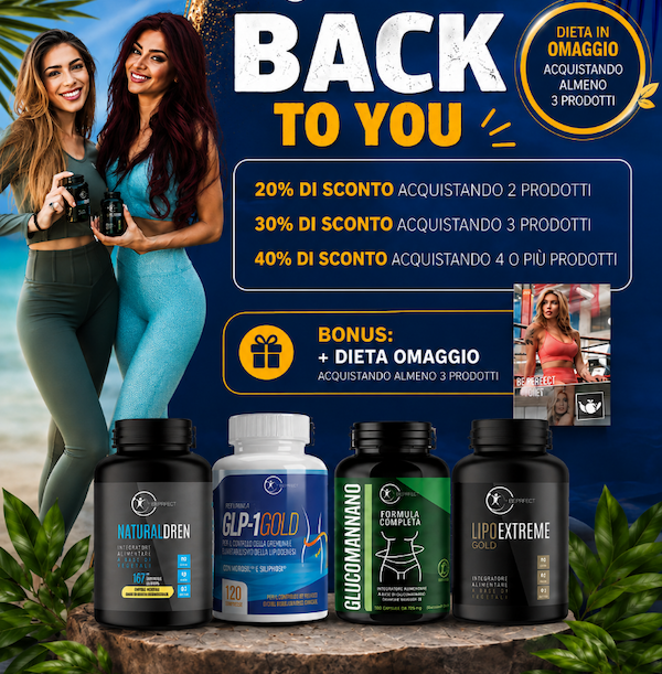 promo back to you fino al 40% di sconto