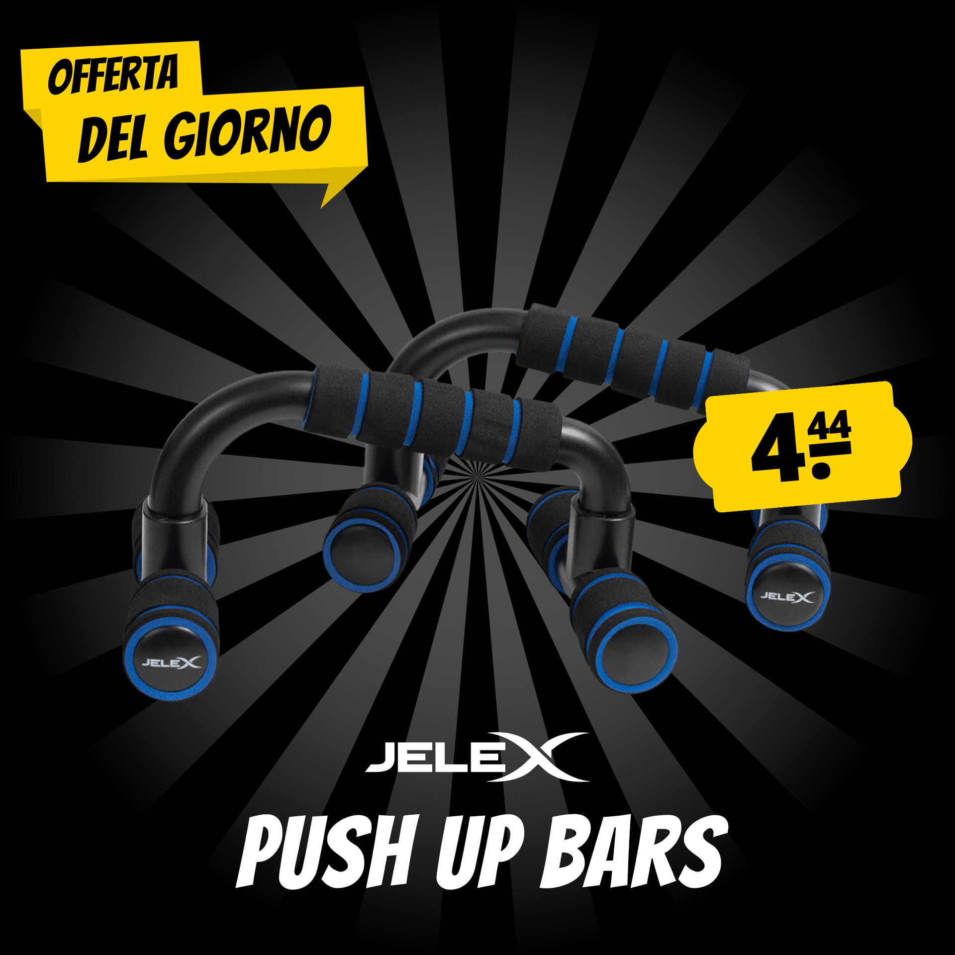 jelex gain hard push up bar maniglie per flessioni
