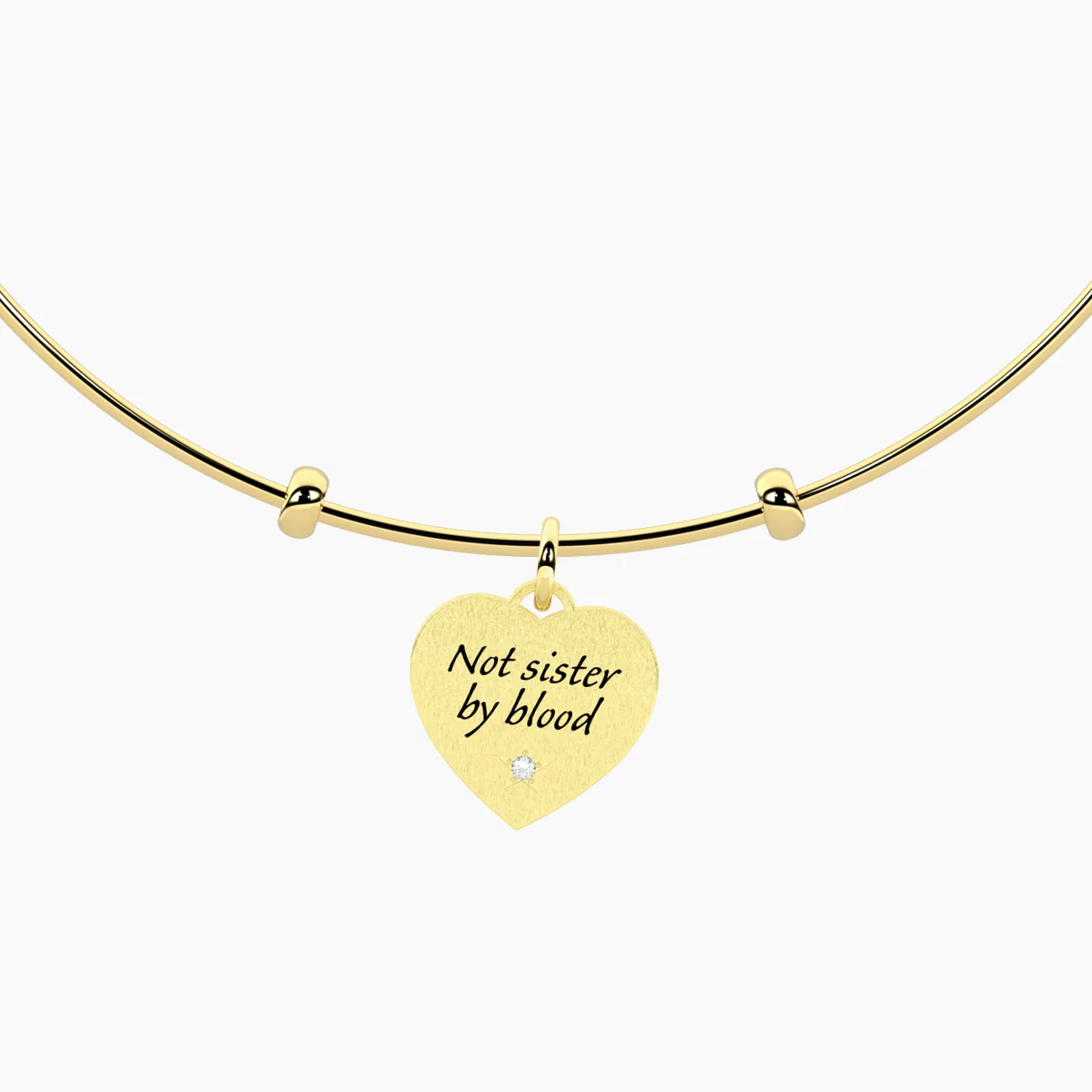 Image of Collana dorata HULA-HOOP con ciondolo SISTER BY HEART