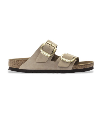 Sandali in Pelle Arizona Big Buckle (Vestibilità Stretta) beige