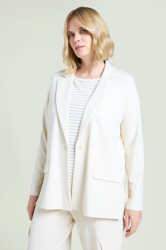 GIACCA INFORMALE IN SCUBA TWILL