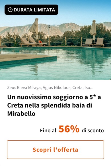 Un nuovissimo soggiorno a 5* a Creta nella splendida baia di Mirabello