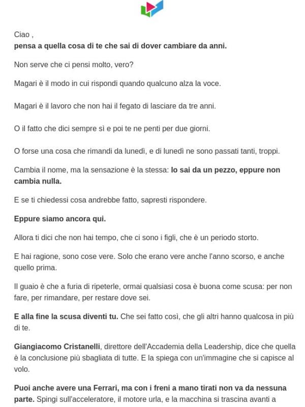La verità che eviti da anni