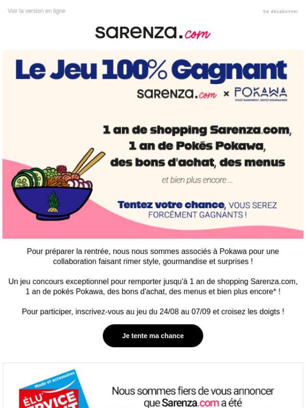 Sarenza.com et Pokawa, un jeu concours qui donne du goût à votre rentrée