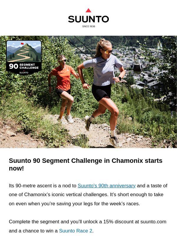 Suunto 90 Segment Challenge in Chamonix starts now!