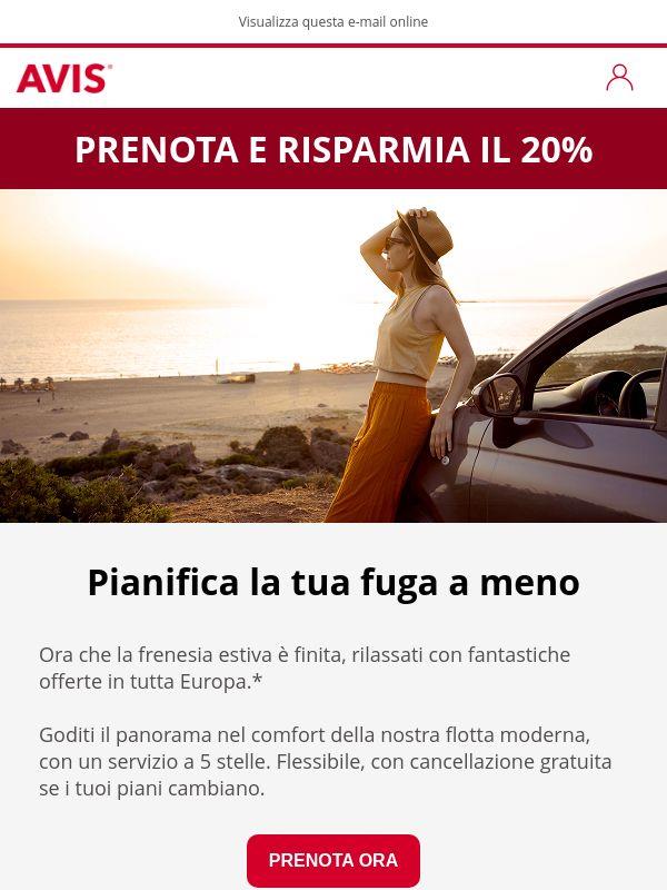Fino al 20% di sconto in tutta Europa