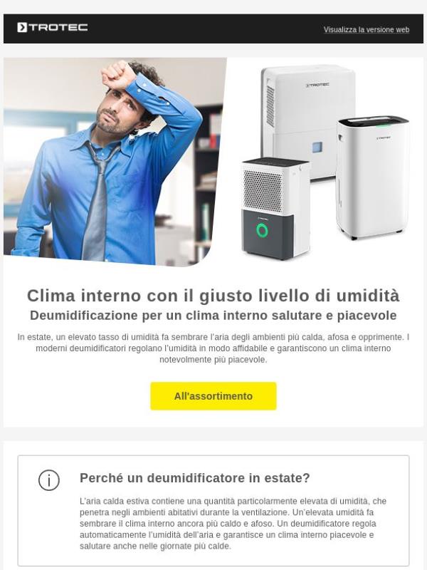 ☀️ Ecco perché in estate serve un deumidificatore