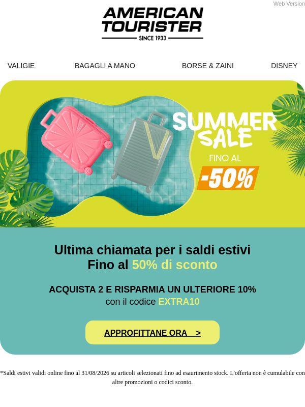 Ultima chiamata per risparmiare fino al 50%
