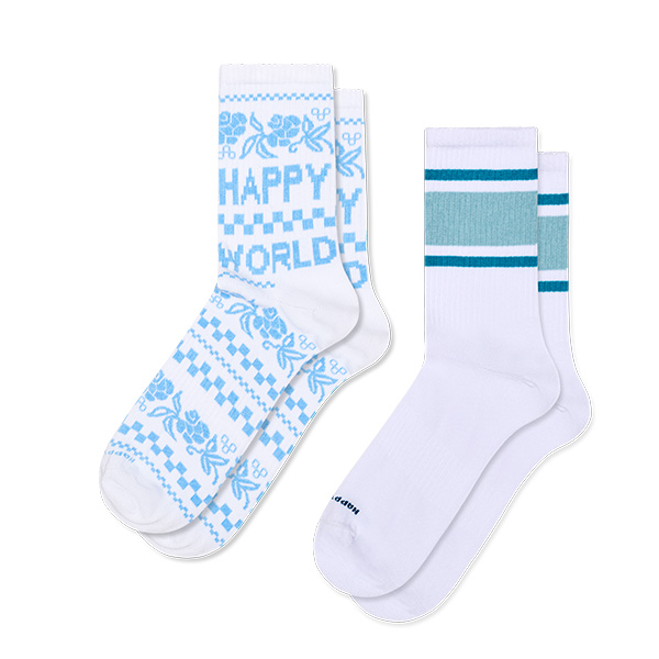 Confezione da 2 calzini da ginnastica Happy World
