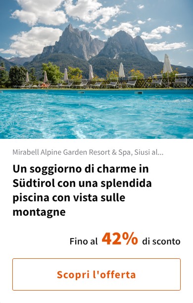 Un soggiorno di charme in Südtirol con una splendida piscina con vista sulle montagne