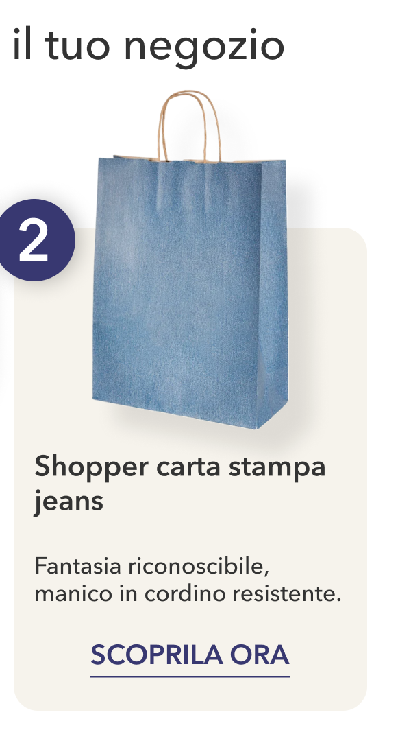 Shopper carta stampa jeans