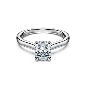 Anello solitario Eternity, Diamanti creati in laboratorio 1 ct tw, Forma ottagonale, Oro bianco 18K