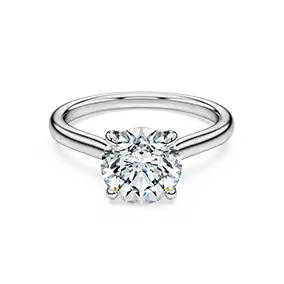 Anello solitario Eternity, Diamanti creati in laboratorio 2 ct tw, Forma rotonda, Oro bianco 18K