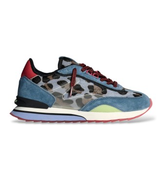 Sneakers in pelle blu