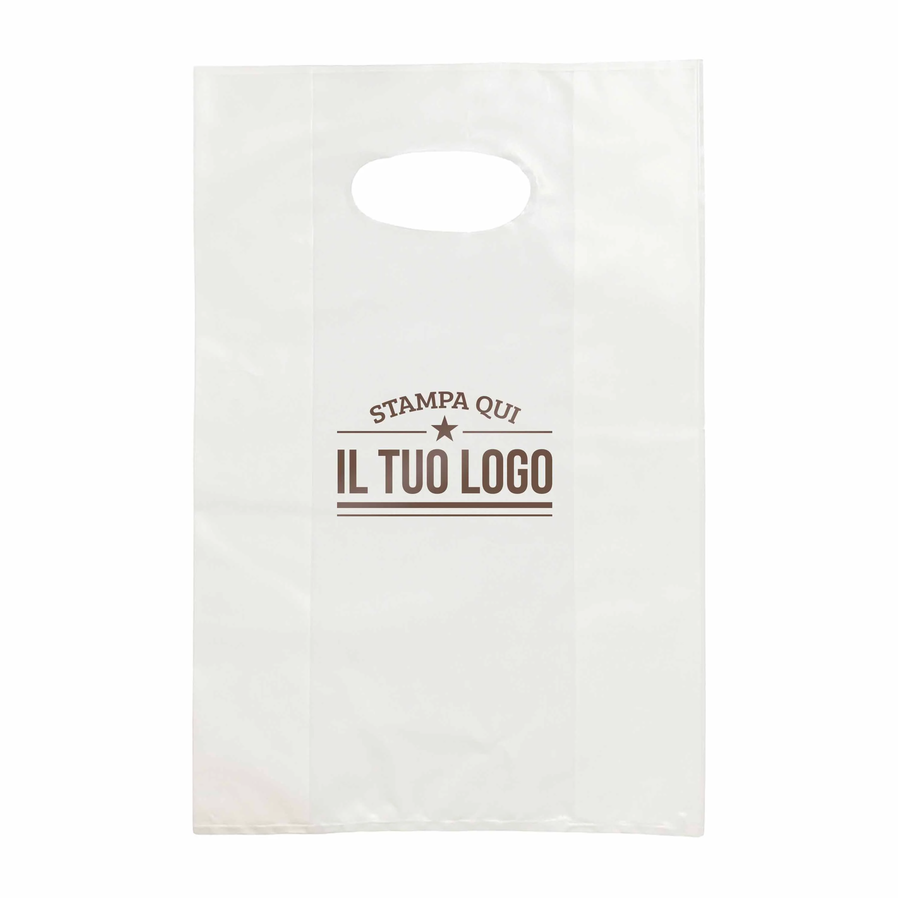 Image of Shopper in Plastica Bianca Personalizzabile