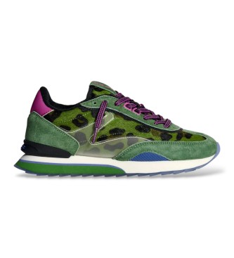 Sneakers in pelle verde